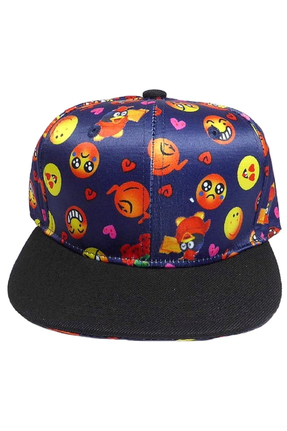 Crown Hats Emojicons Snapback Adult Adjustable Baseball Cap Black Bill One Size