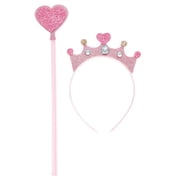 Wonder Nation Princess Crown & Wand Costume Accessories, Pink, 2 Piece Set