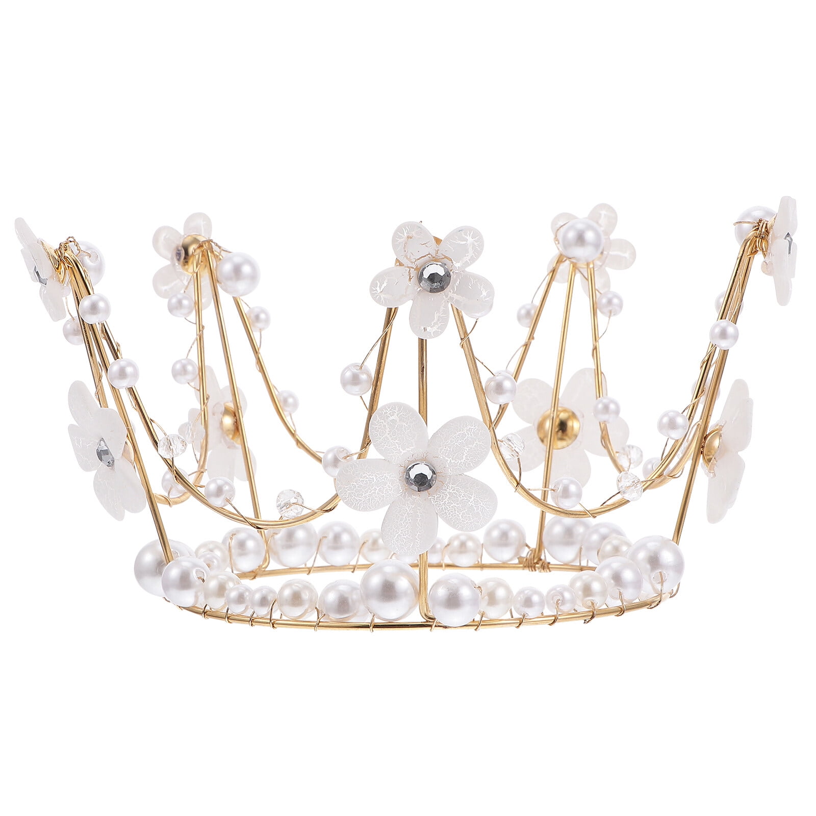 Crown Headdress, Pearl Crown Headdress Cake Decoration Cake Topper