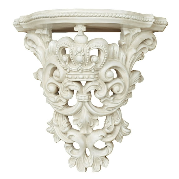 Crown Imperial Antique White Floating Wall Shelf