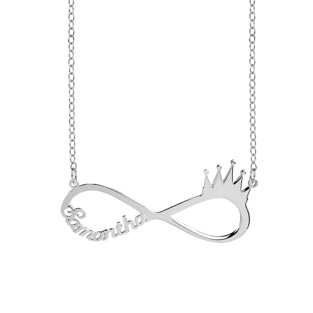 Crown Infinity Name Necklace