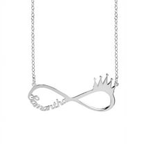 Crown Infinity Name Necklace