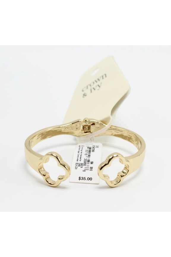 Gold Hinged Bangle Bracelet