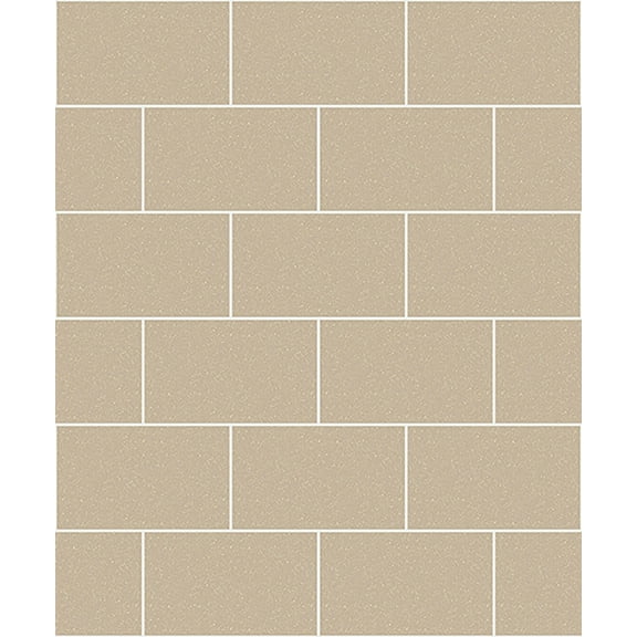 Crown Joan Wheat Tile Unpasted Expanded Vinyl Wallpaper, 20.5-in by 33-ft, 56.4 sq. ft.