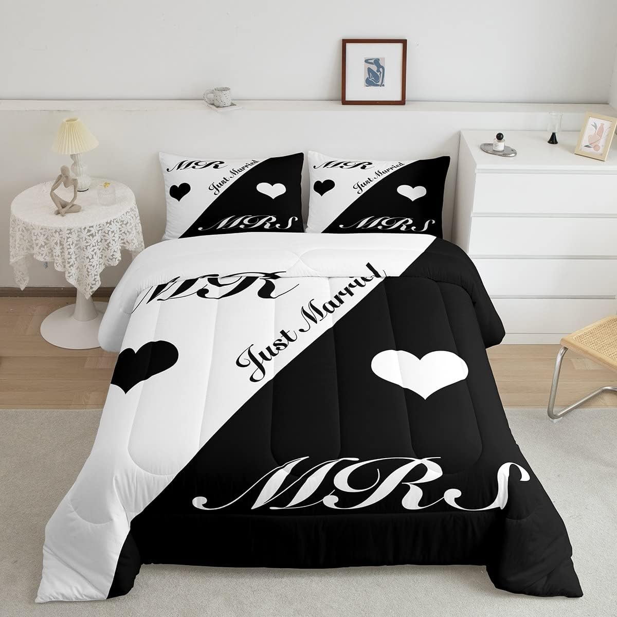 Crown and King Comforter Set Valentine's Day Bedding Set King Size for