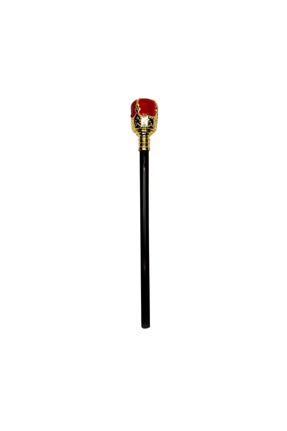 Crown King Red Scepter Royal Staff Wand Cosplay Halloween Party Costume Accessory