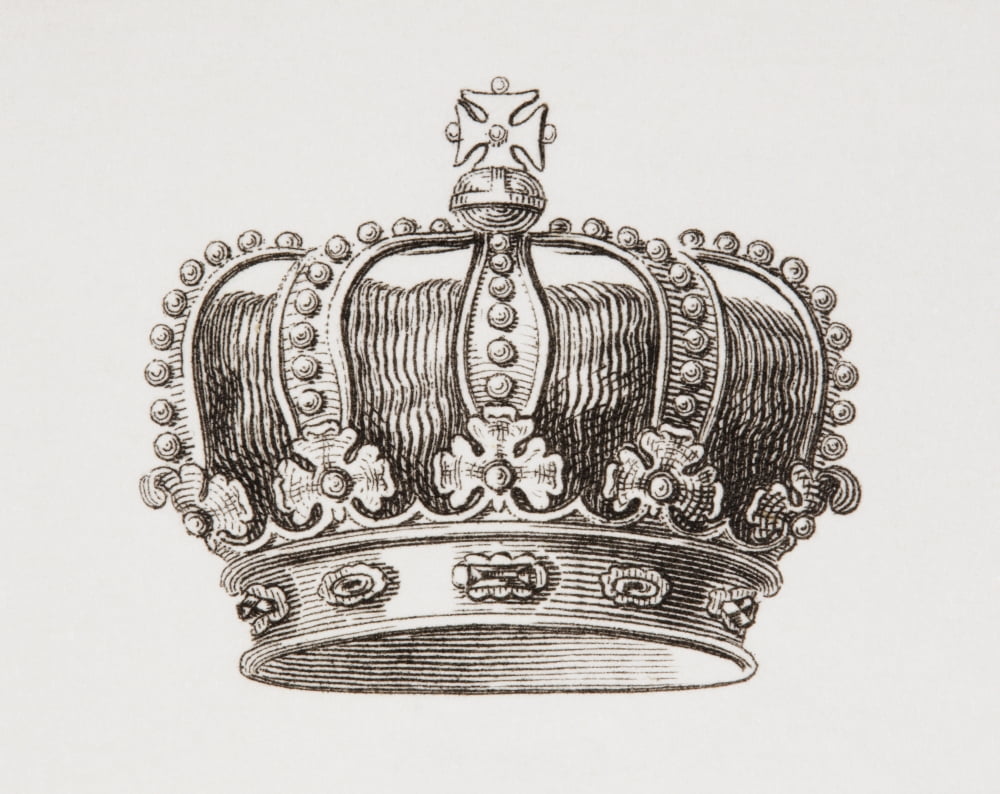 Crown Of The Kingdom Of Denmark From The Cyclopaedia Or Universal Dictionary Of Arts Sciences And Literature By Abraham Rees Published London 1820 Canvas Art - Ken Welsh Design Pics (34 x 26)