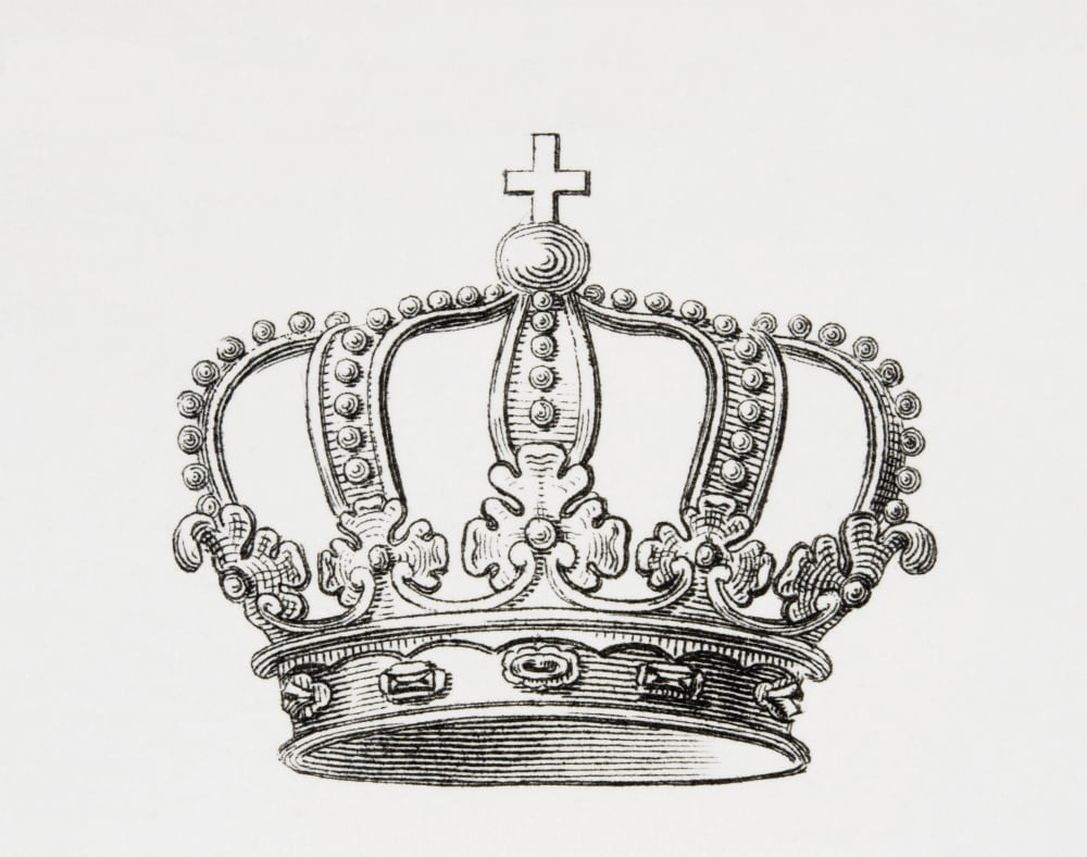 Crown Of The Kingdom Of Spain From The Cyclopaedia Or Universal Dictionary Of Arts Sciences And Literature By Abraham Rees Published London 1820 Canvas Art - Ken Welsh  Design Pics (34 x 26)