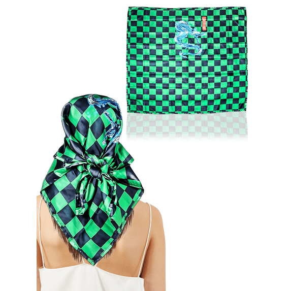 Crown Limited Supply Anime Silky Satin Bandana, Unisex Adult L, Green, 1 Count
