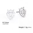 thumbnail image 1 of Crown Lion Stud Earring for Women Men Stainless Steel Animal Ear Studs Jewelry, 1 of 7