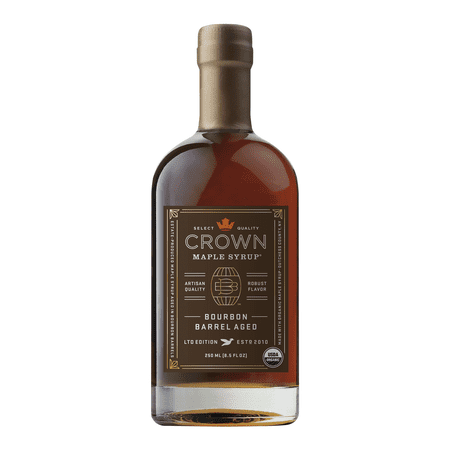 Crown Maple Bourbon Barrel Aged Organic Syrup, 8.5 Fl Oz Pack Of 8
