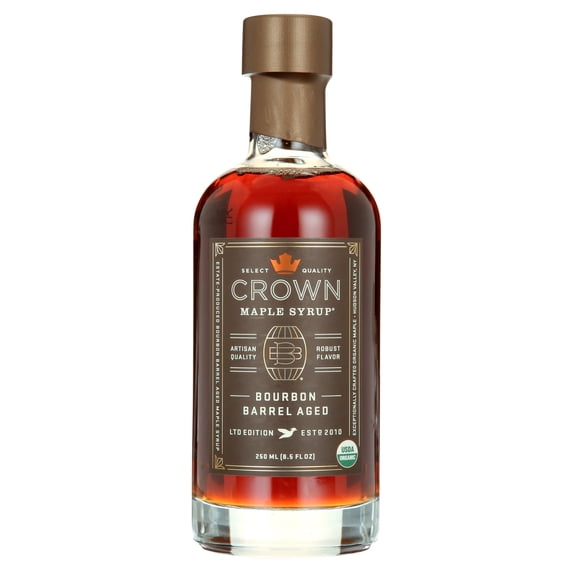 Crown Maple Bourbon Barrel Aged Organic Syrup, 8.5 Fl Oz