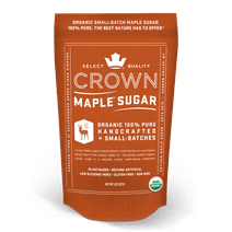Crown Maple Organic Maple Sugar 8 oz (227g); Handmade in Small-Batches, Gluten-Free, Non-GMO