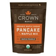 Crown Maple Organic Maple Sugar Pancake Mix with Handcrafted Maple Sugar and Small-Batch Maple Pearls 16 oz
