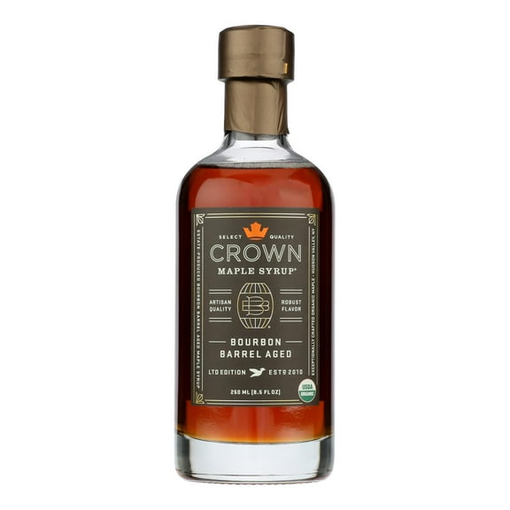 Crown Maple Syrup - Bourbon Barrel Aged - Case of 8 - 8.5 fl oz.