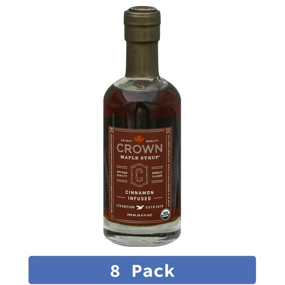 Crown Maple Syrup Maple Cinnamon Infused 8.5 oz (Pack Of 8)