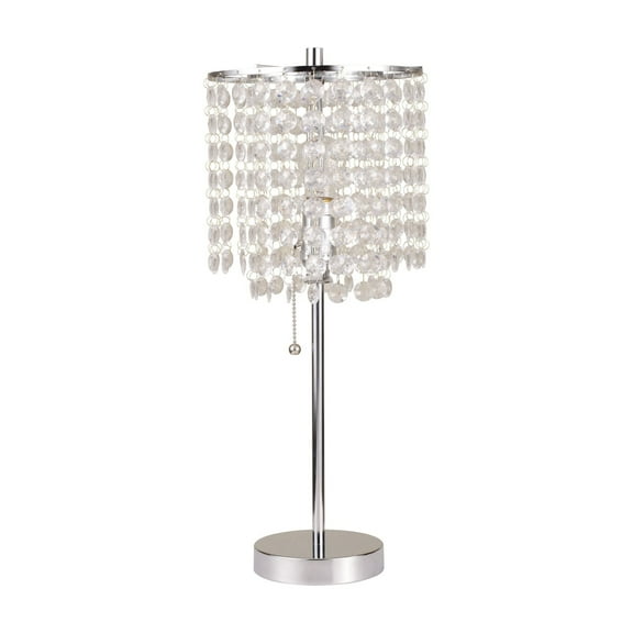 Crown Mark 19 Chrome Table Lamp with Acrylic Crystal Shade