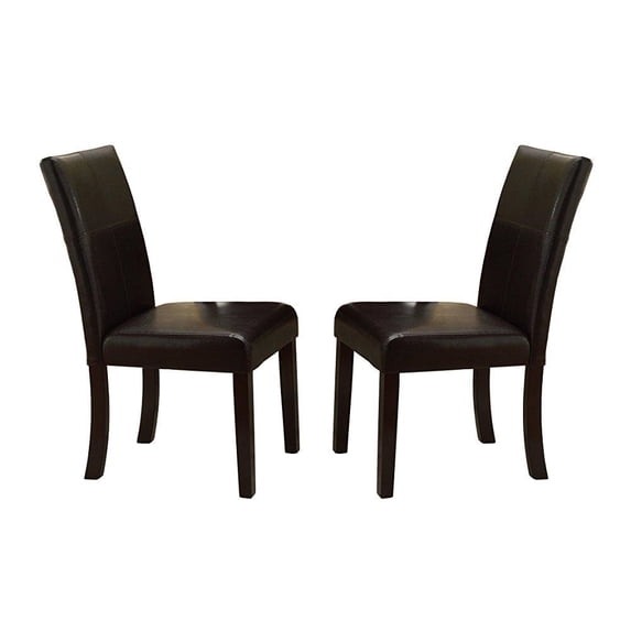 Crown Mark 2377 Pompeii Side Chair, Espresso, 2 Per Box