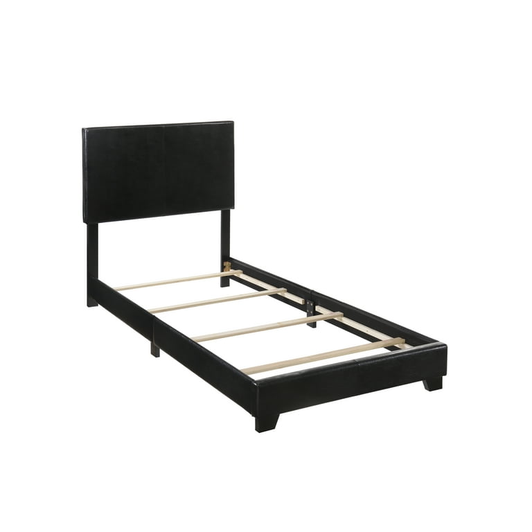Crown Mark Erin Faux Leather Bed Black Twin Walmart