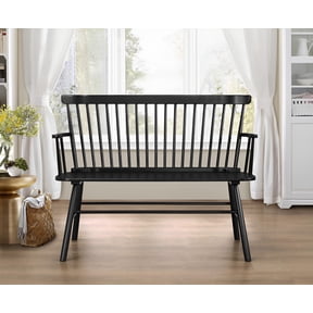 Crown Mark Jerimiah Back Support Bench, Black