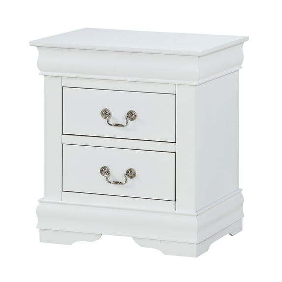 Crown Mark Louis Philip White Night Stand