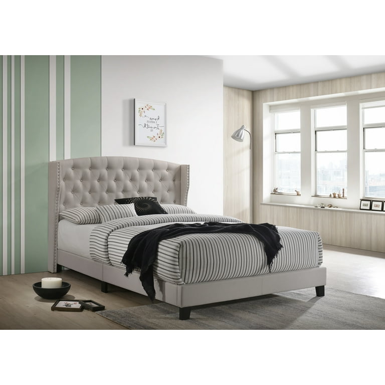 Rosemary queen platform gray bed discount