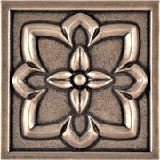 Crown Metal Insert Tile Bronze 4x4 ( PACK OF 4 PIECE )
