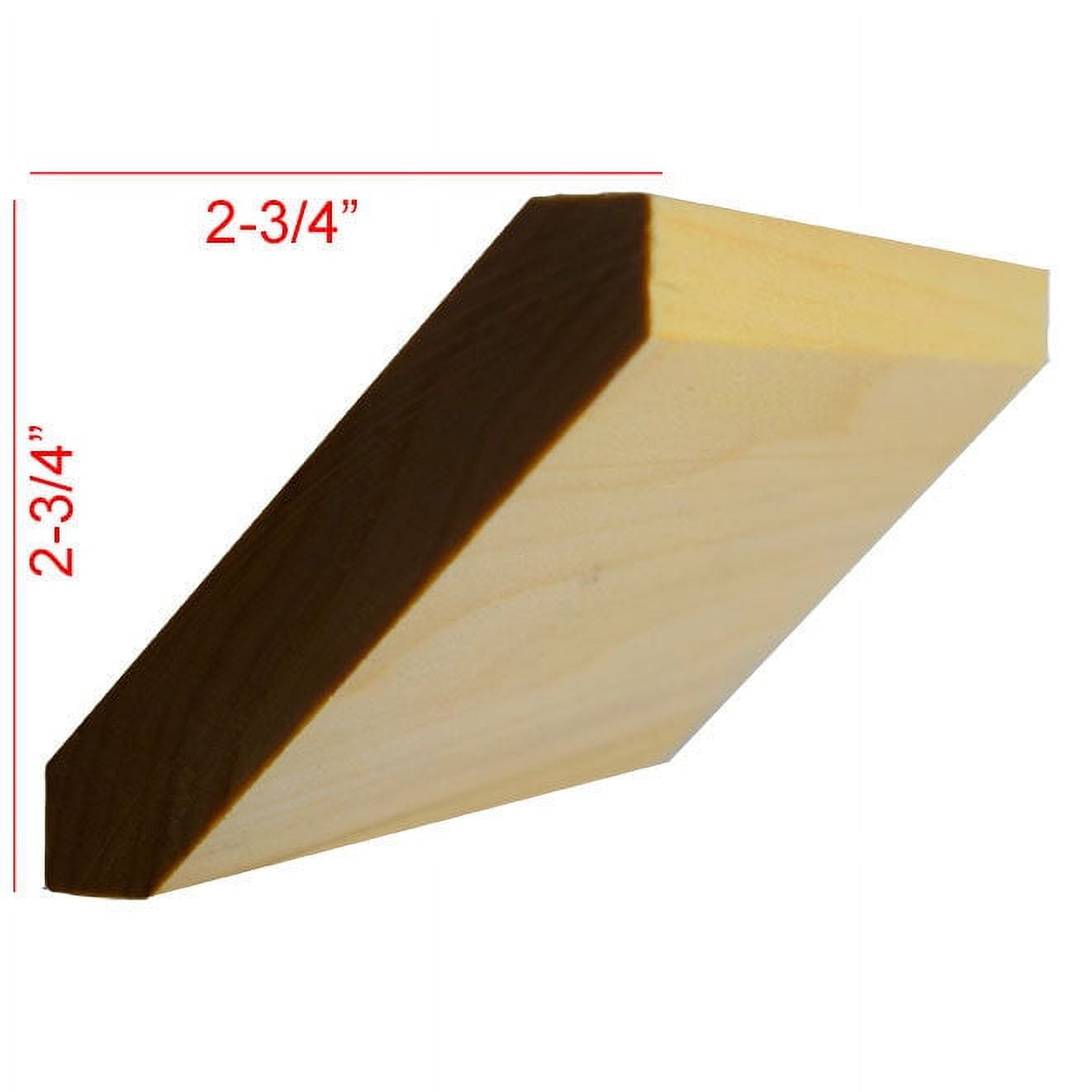Poplar 94" Unfinished Shaker Crown Moulding Trim