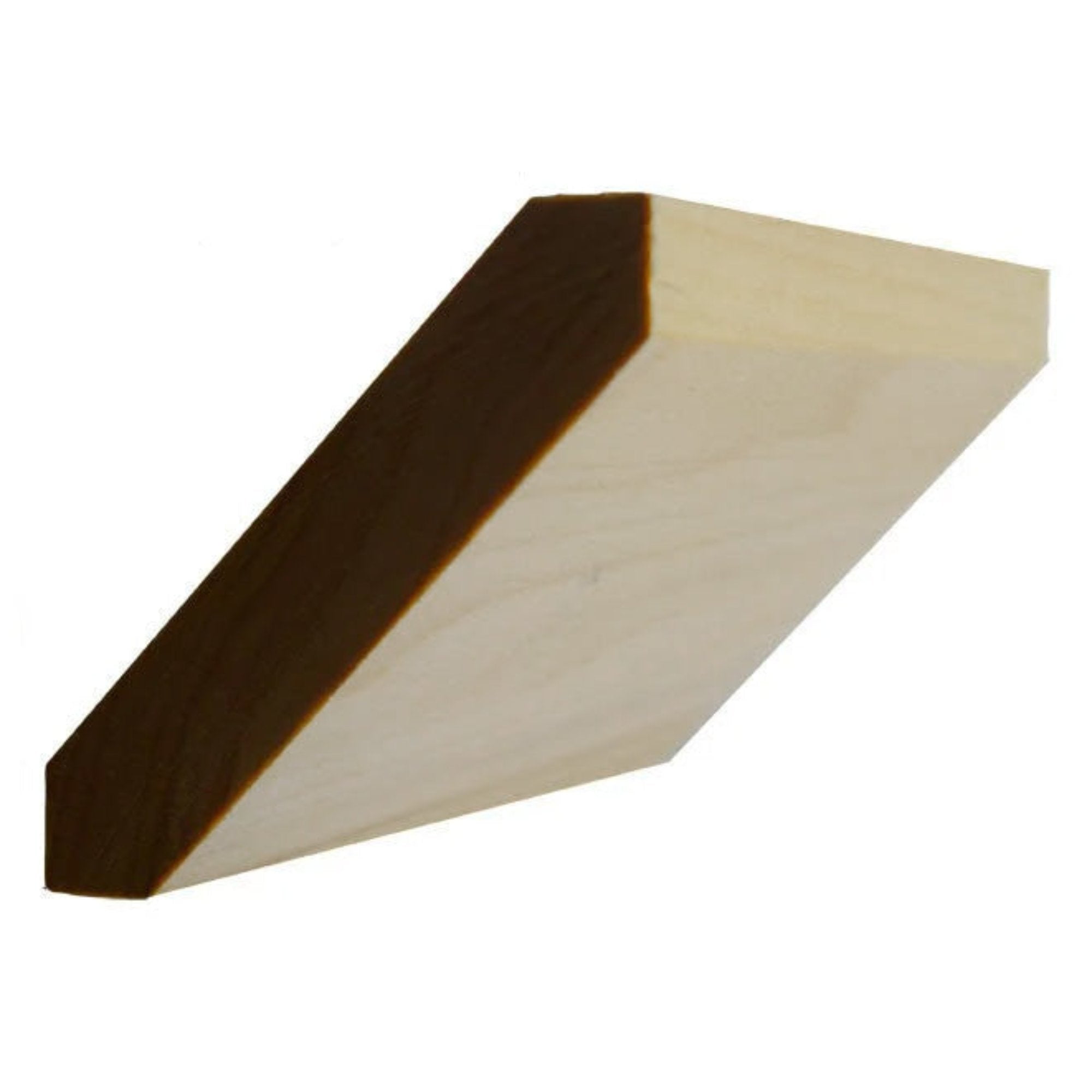 Poplar 94" Unfinished Shaker Crown Moulding Trim