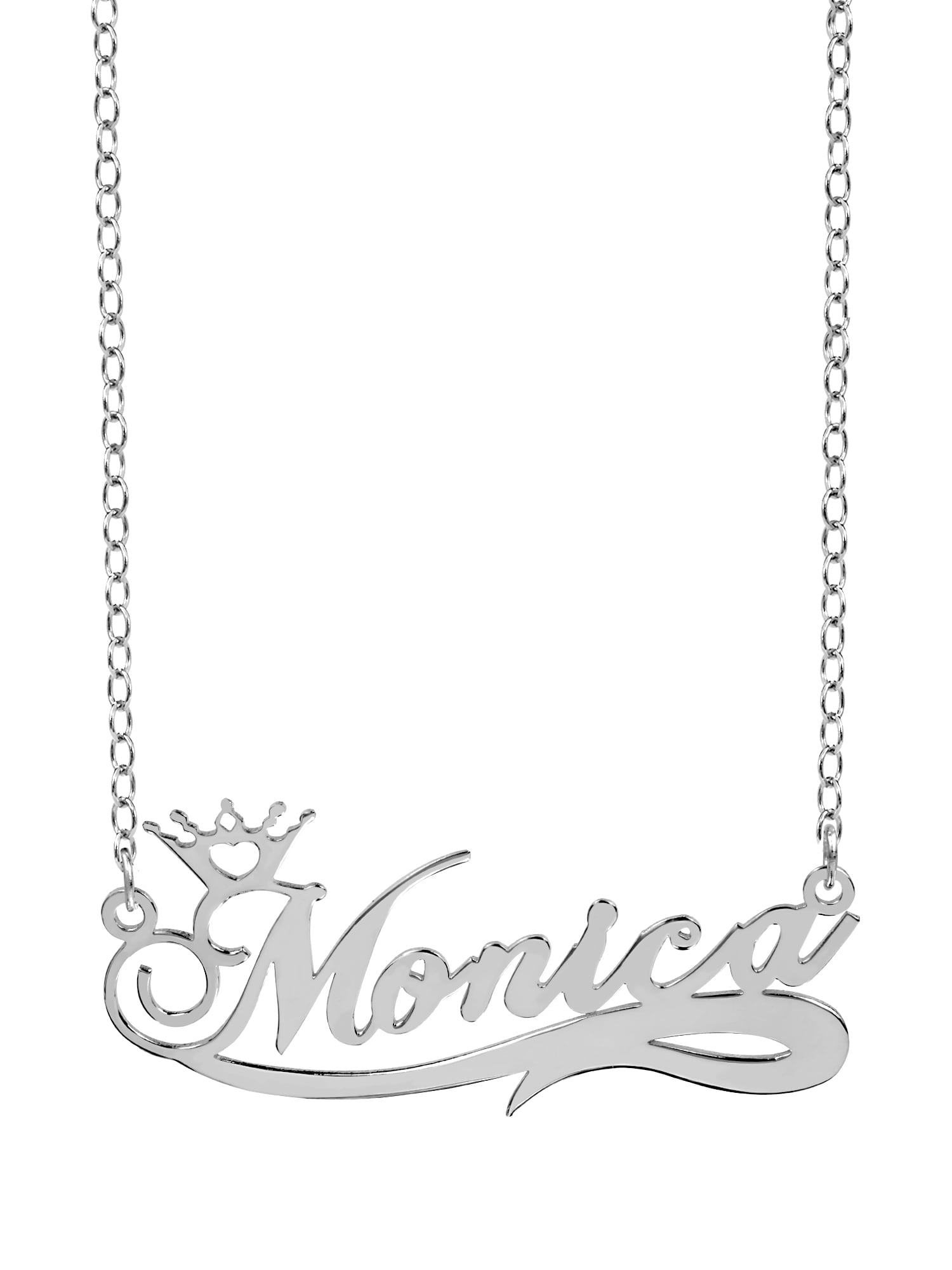 Crown Name Necklace with Tail