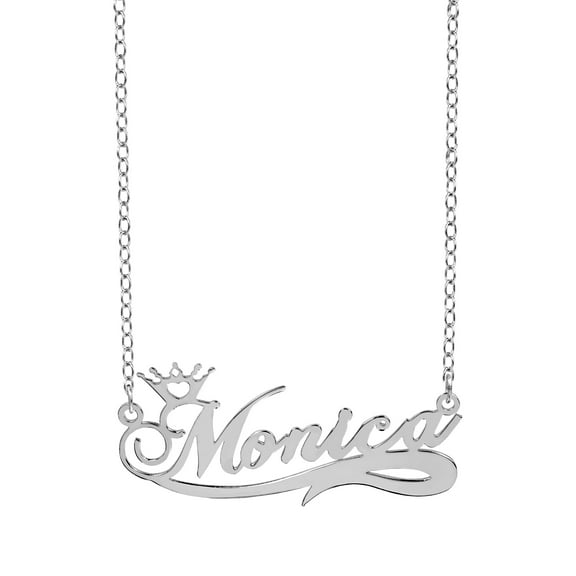 Crown Name Necklace with Tail