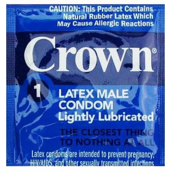 Crown Original + Brass Lunamax Pocket Case Lubricated Latex Condoms-12 Count