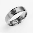 thumbnail image 1 of Crown Ornaments for Couples Wedding Gift Stainless Steel Rings European American Matching Jewelry His Queen Her King Bands Individually Packaged, 1 of 2