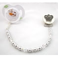 thumbnail image 1 of Crown Pacifier Clip with Matching Pearls, 1 of 4