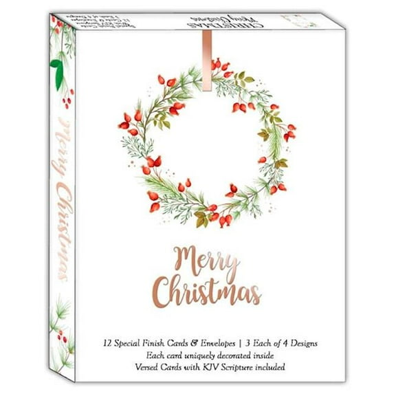 Crown Point Graphics 36403X Boxed Shared Blessings Christmas Merry Christmas Card - Box of 12
