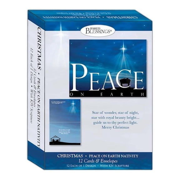 Crown Point Graphics Boxed Shared Blessings Christmas Peace On Earth Nativity Card - Box of 12