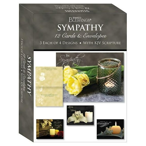 Crown Point Graphics Shared Blessings-Sympathy Candles Card-Boxed - Box of 12