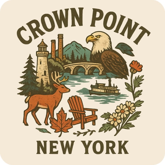 Crown Point New York Keepsakes Souvenir Vinyl Sticker – Destination Travel Keepsake Collectible (3-Inches Wide)