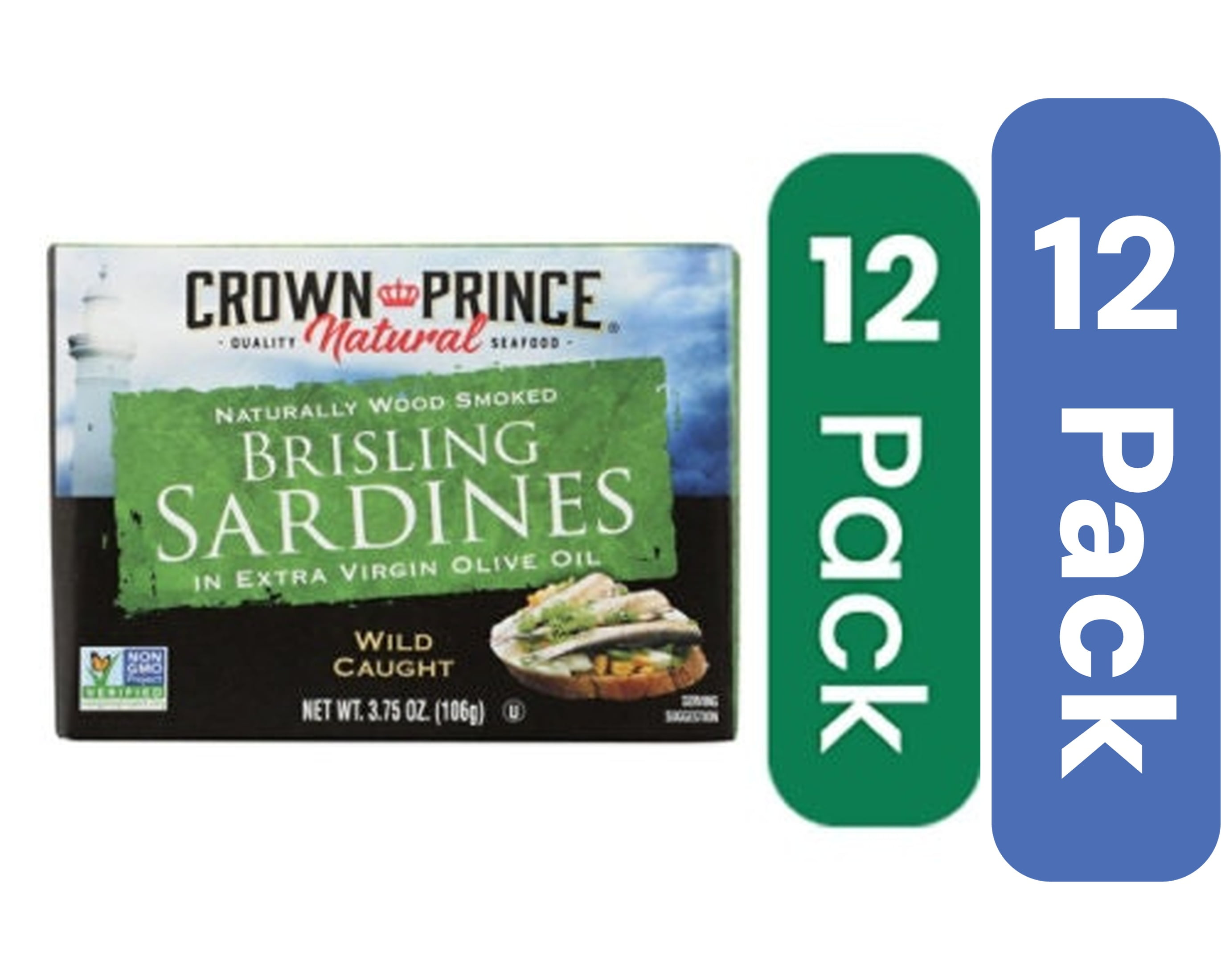 Crown Prince Brisling Sardines In Oil 3.75 oz (Pack Of 12)