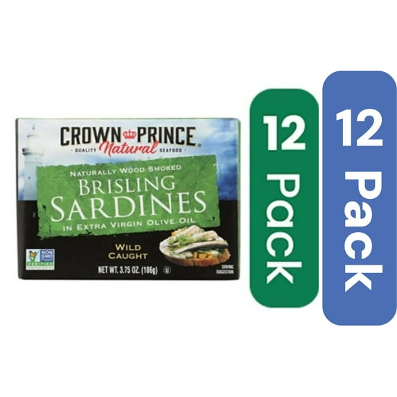 Crown Prince Brisling Sardines In Oil 3.75 oz (Pack Of 12)