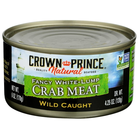 Crown Prince Fancy White Crab Meat, 6 Ounce -- 12 per case.