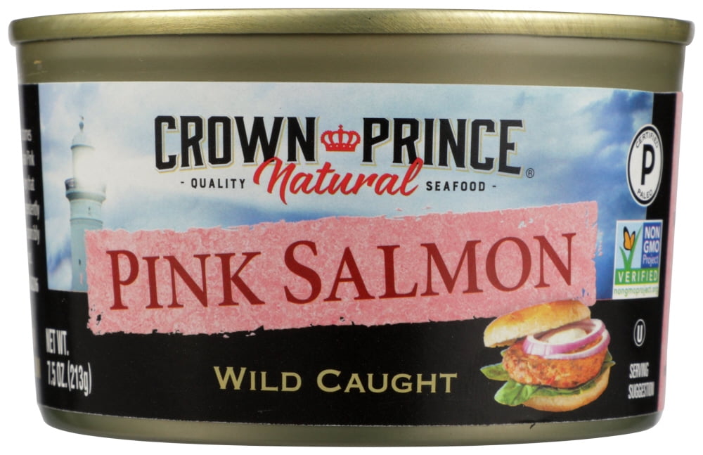Crown Prince Natural Pink Salmon-Low In Sodium, 7.5 oz