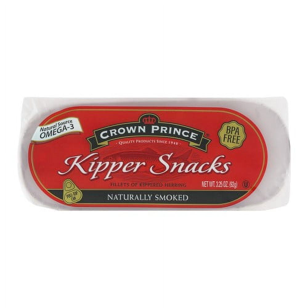 Crown Prince Naturally Smoked Kipper Snacks, 3.25 Oz (Pack of 8)