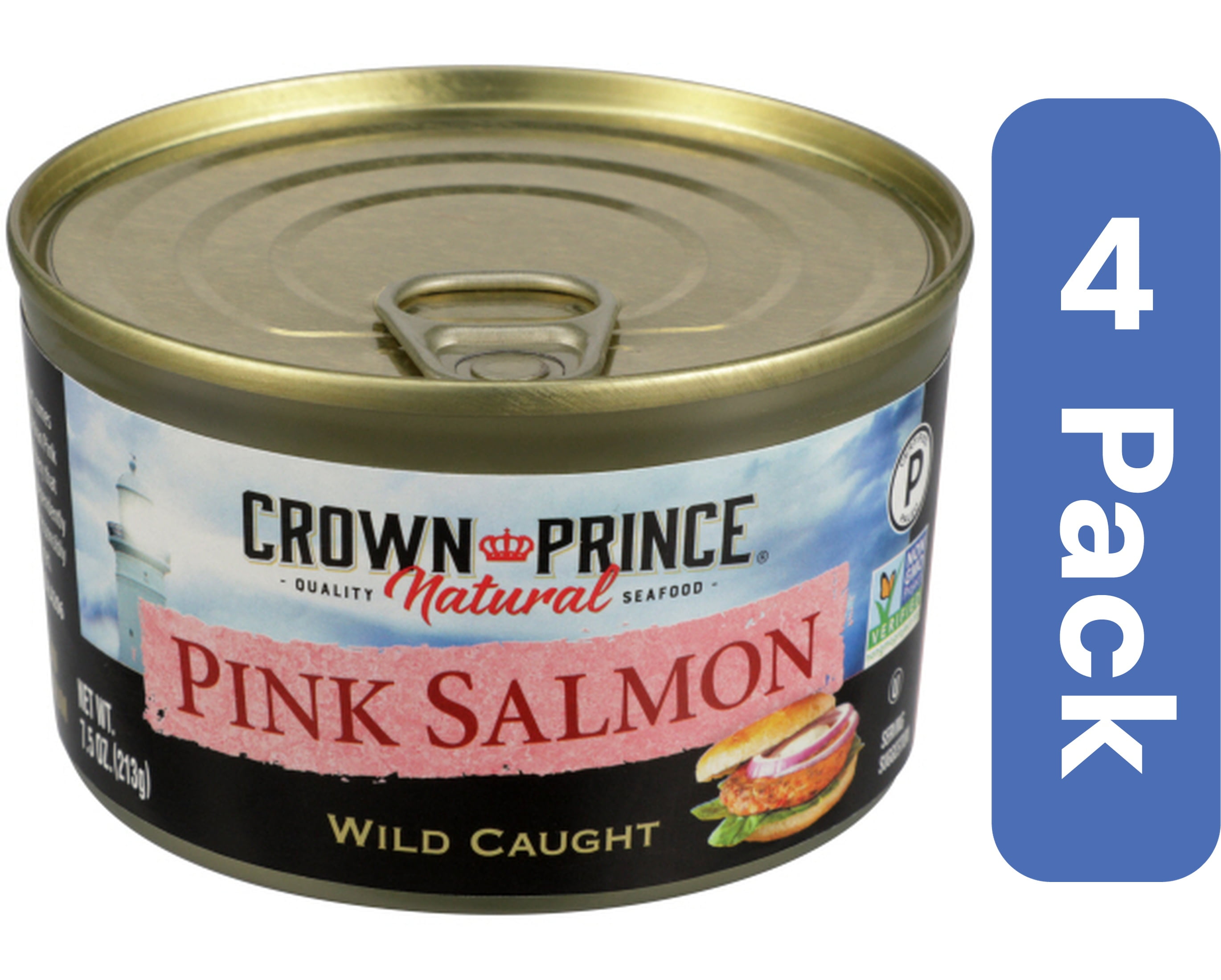 Crown Prince Wild Pink Salmon 7.5 oz (Pack Of 4)