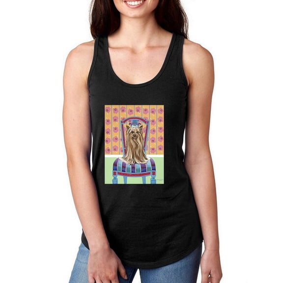 Crown Princess Yorkie. Racerback Tank Women -Carolee Vitaletti Designs, Female XX-Large