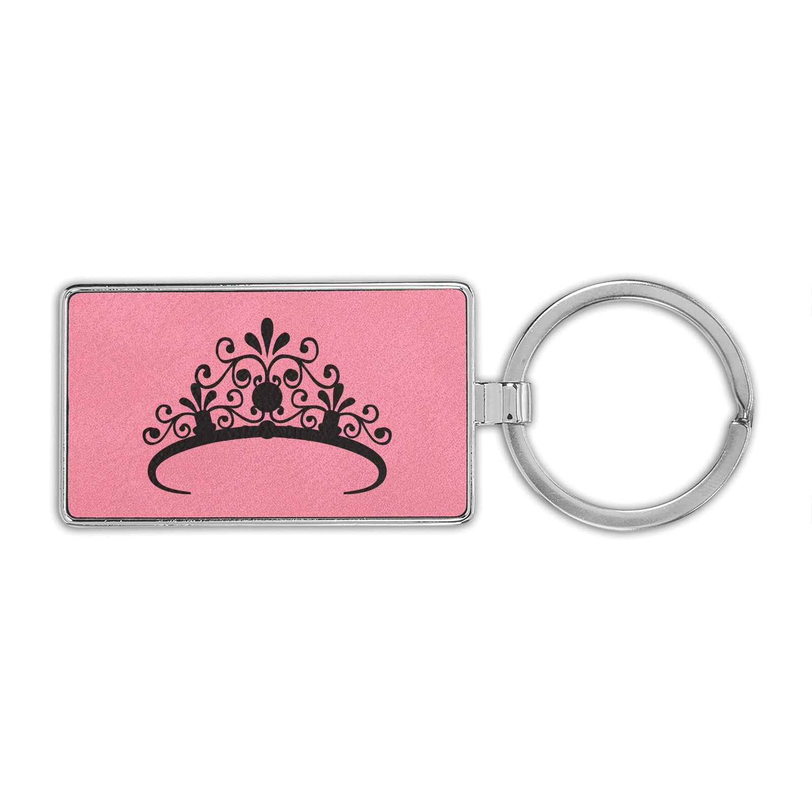 Crown Queen Princess Premium Leatherette Keychain - Pink - Walmart.com