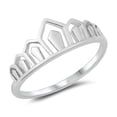 thumbnail image 1 of Crown Queen Princess Toe Ring .925 Sterling Silver Band Jewelry Female Male Unisex Size 7, 1 of 4
