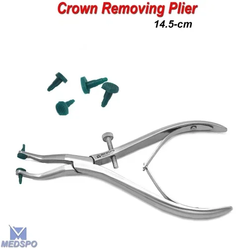 Crown Remover Forceps Temporary Crowns Removing Plier Orthodontics Rubber Tips