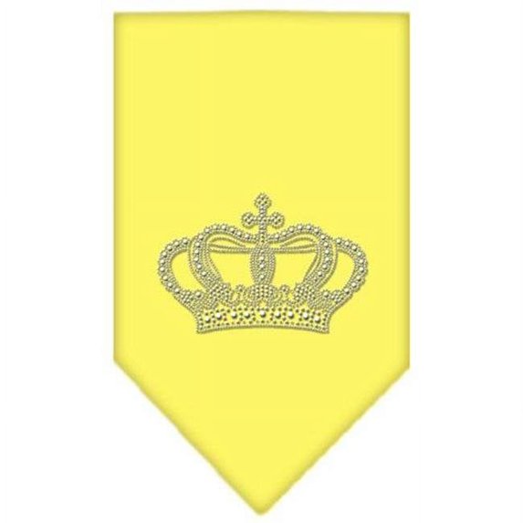 Crown Rhinestone Bandana Yellow Large