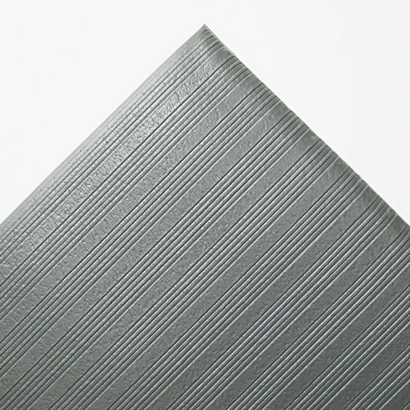 Crown Ribbed Anti-Fatigue Mat, Vinyl, 36 x 60, Gray -CWNFL3660GY